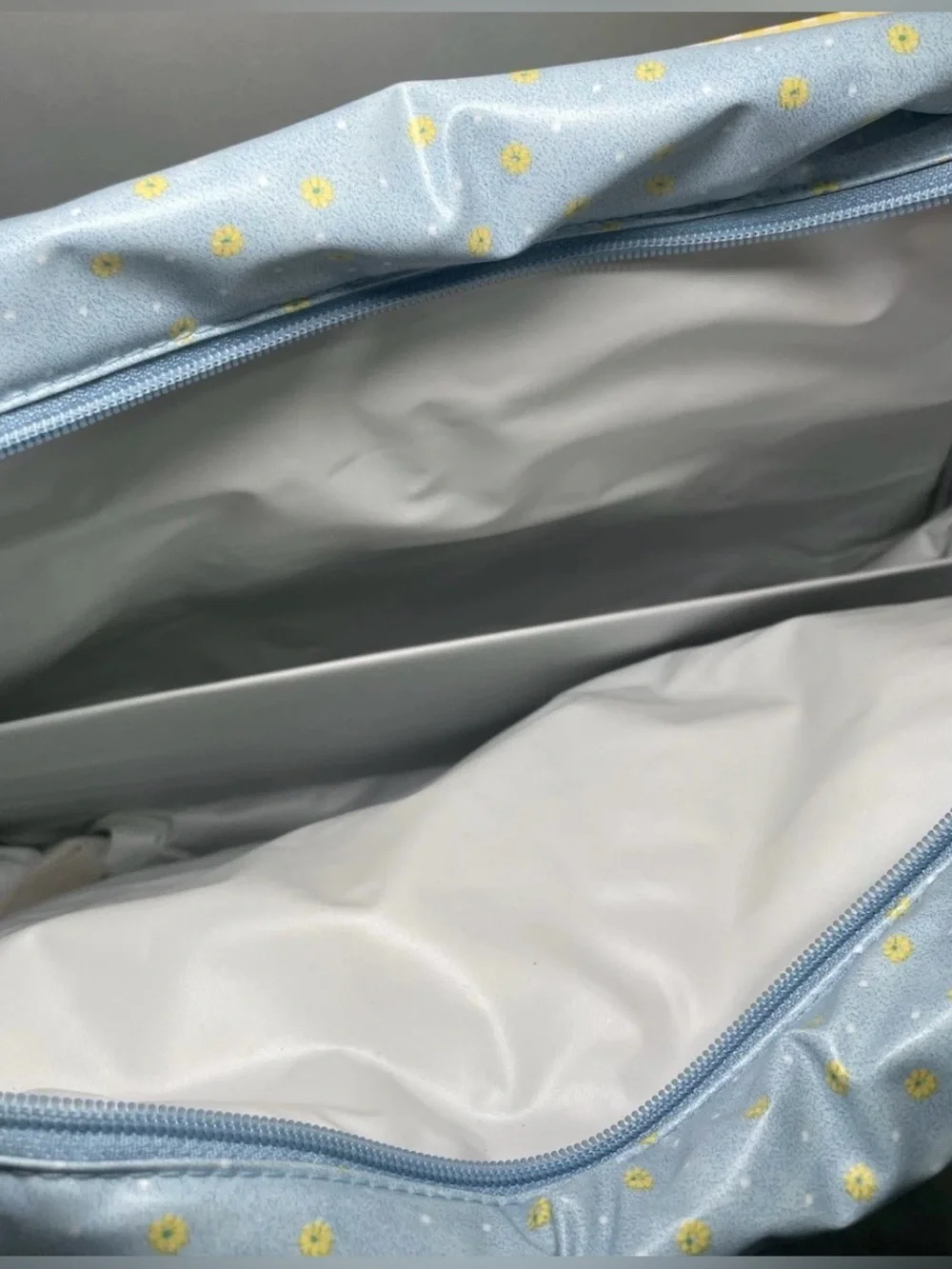 Little Suzy's Zoo Blue and Yellow Diaper Bag